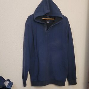 RVCA Men's Blue Hooded Sweater